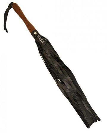 Rouge Leather Flogger Wooden Handle Black