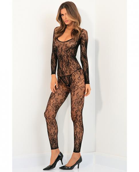 Rene Rofe Body Up Crotchless Bodystocking Black M/L