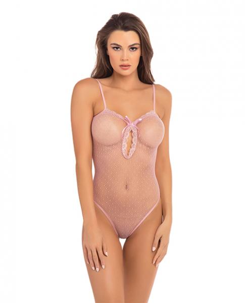 Rene Rofe Undone See Through Bodysuit Rose O/S