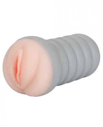 Ribbed Gripper Masturbator Tight Pussy Beige