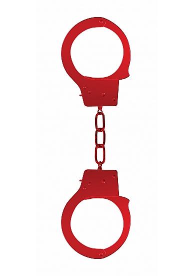 Ouch Beginners Handcuffs Metal Red