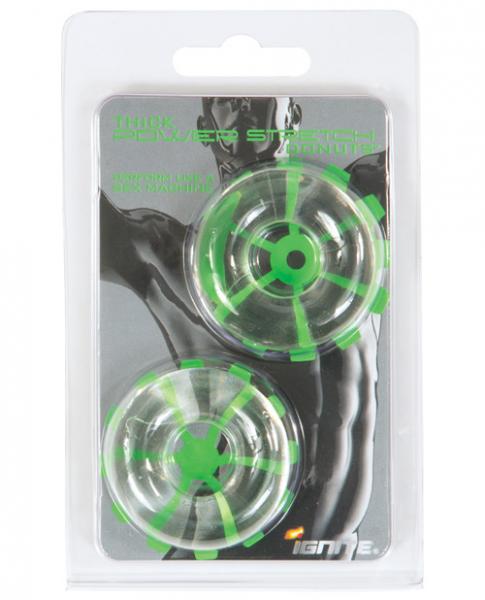 Thick Power Stretch Donuts Clear 2 Pack Rings