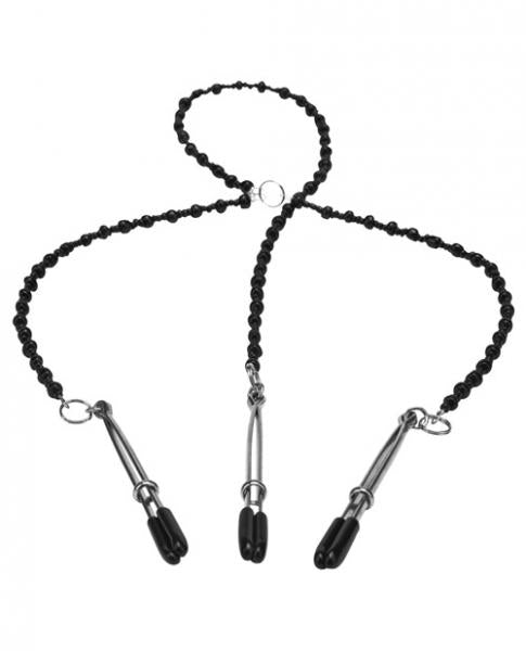 Steamy Shades Y-Style Deluxe Beaded Nipple Clamps