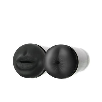 Cyberskin Stealth Dual Stroker Mouth & Ass Black