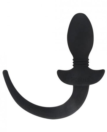 Titus Silicone Puppy Tail Small Black Butt Plug