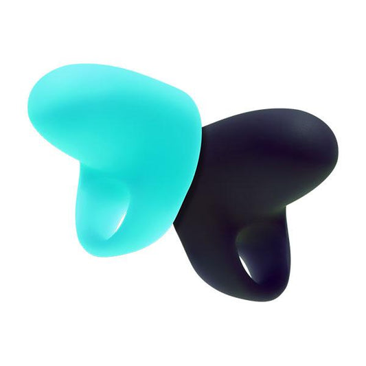 Ayu Mini Finger Vibe Pain Black & Tease Me Turquoise