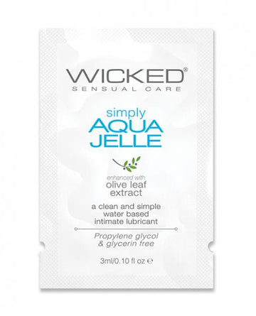 Wicked Simply Aqua Jelle Water Based Lubricant  .1oz