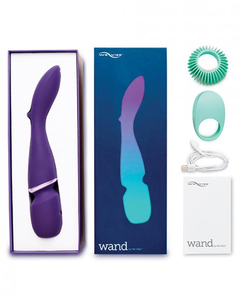 We Vibe Wand With 2 Attachments Purple