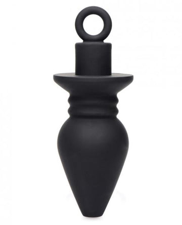 Plunged Silicone Hollow Plug With Insert Black