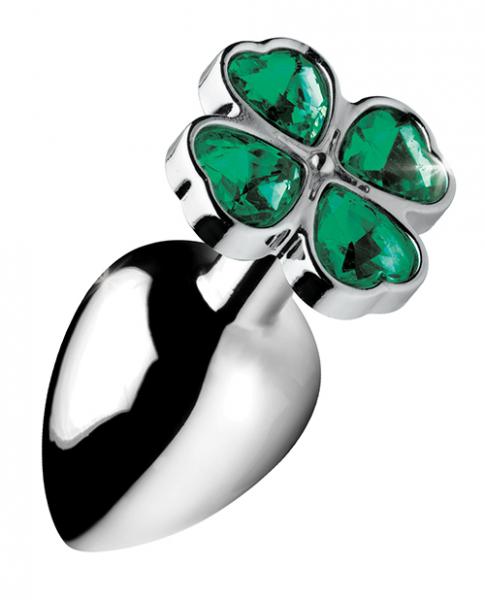 Booty Sparks Lucky Clover Gem Anal Plug Large Silver