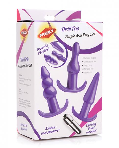 Frisky Thrill Trio Anal Plug Set - Purple