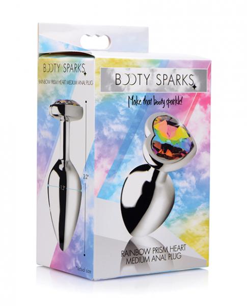 Bootysparks Rainbow Prism Heart Anal Plug  - Medium