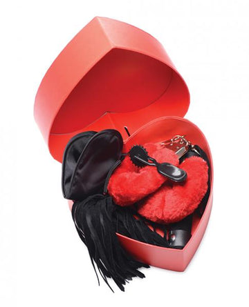 Frisky Passion Fetish Kit W/heart Gift Box - Red