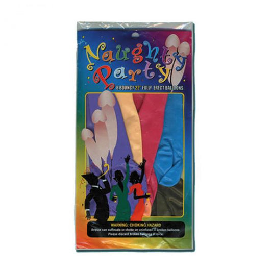 Naughty Penis Balloons (8 Pack Brown)