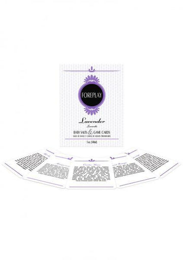 Foreplay Bath Salts &amp; Game Cards - Lavender