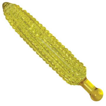 Glass Gem Dildo Jasper Corn