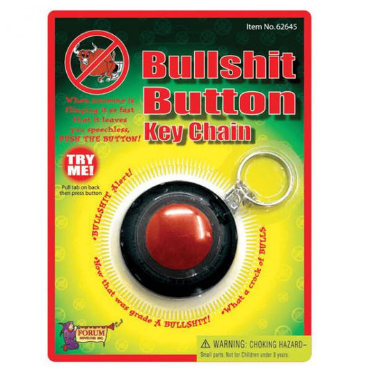 Bullshit Button Key Chain