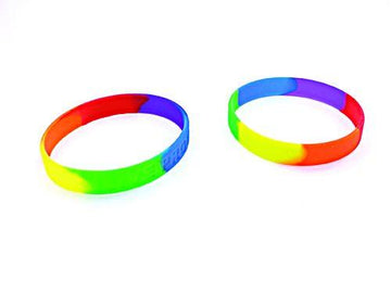 Gaysentials Rainbow Silicone Bracelet Set