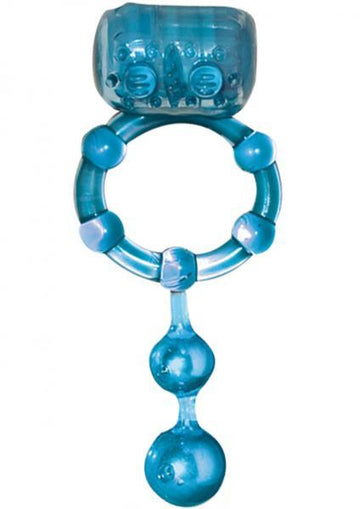 Macho Ultra Erection Keeper Blue Vibrating Cock Ring