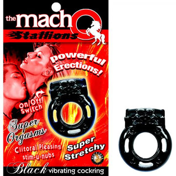 The Macho Stallions Vibrating Cock Ring (black)