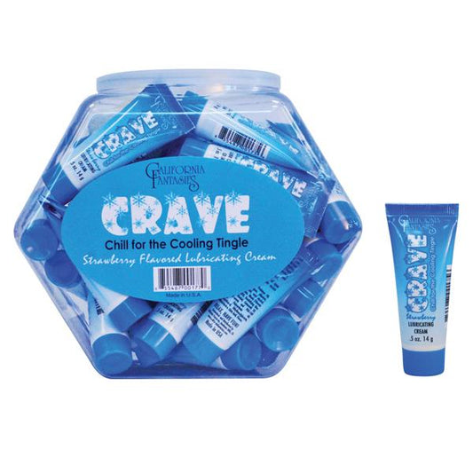 Crave Chill (cooling) Strawberry Flavored Lubricating Cream (bowl Of 36)