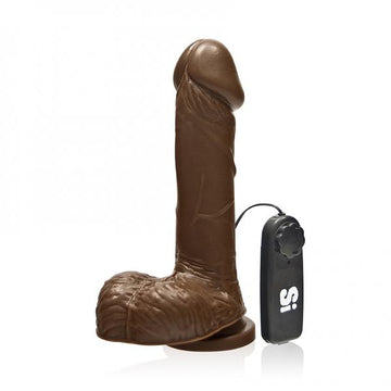 7 inches Cock Balls, Vibrating Egg &amp; Suction Cup Brown