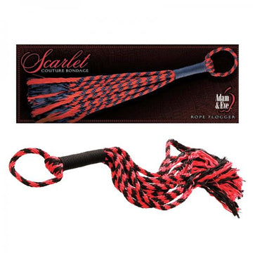 A&amp;e Scarlet Couture Rope Flogger Black/red