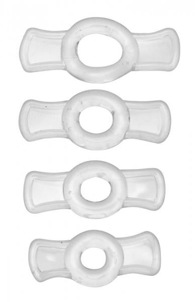 Size Matters 4 Pack Clear Pull Tab Cock Rings