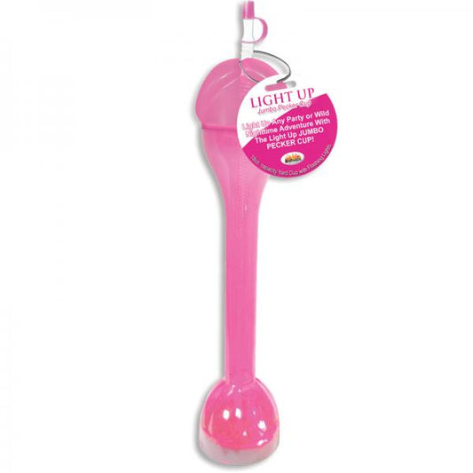 Light Up Jumbo Pecker Cup Pink