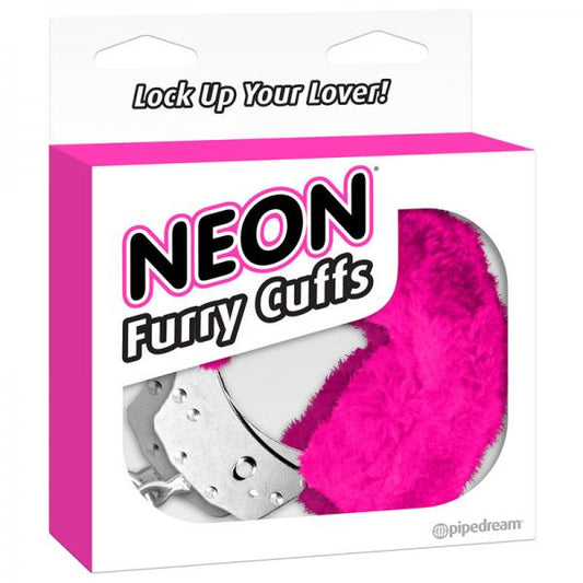 Neon Furry Cuffs - Pink