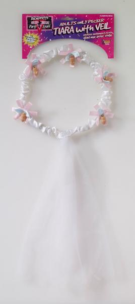 Bachelorette Tiara & Veil with Penis