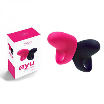 Vedo Ayu Mini Finger Vibe Pair - Black &amp; Foxy Pink