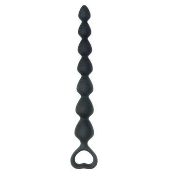 The 9&#039;s S Beads Silicone Anal Beads Black