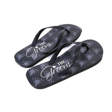 The Groom Flip Flops Black O/S