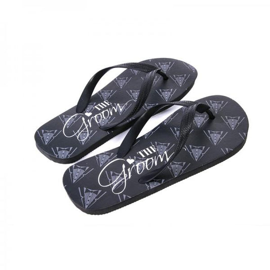 The Groom Flip Flops Black O/S