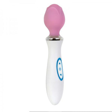 Luminous Rose Rechargeable Wand Massager Pink