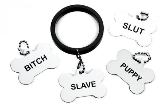 Recruit Aluminum Cock Ring With 4 Dog Tags