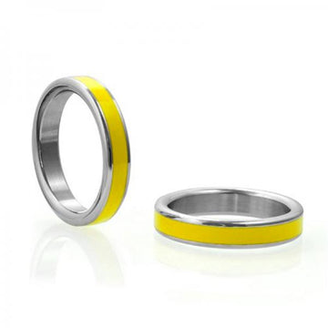 M2m Stainless C-ring W/yellow Band &amp; Bag 1.75in