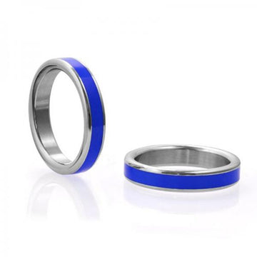 M2m Stainless C-ring W/blue Band &amp; Bag 1.875in