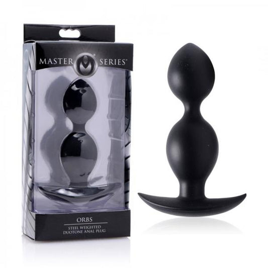 Master Series Orbs Steel Weighted Duotone Silicone Anal Plug