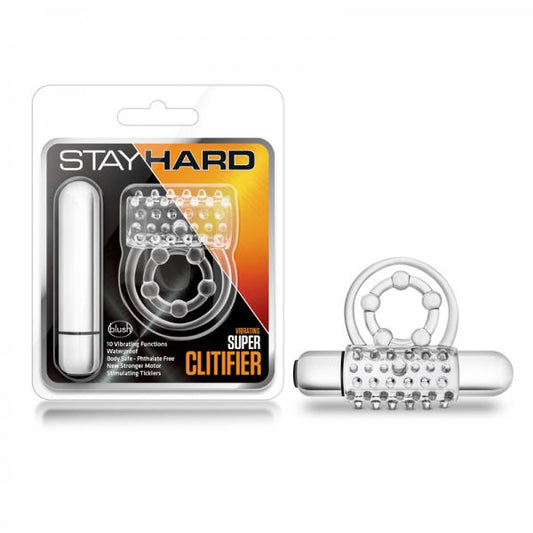 Blush Stay Hard Vibrating Super Clitifier Clear