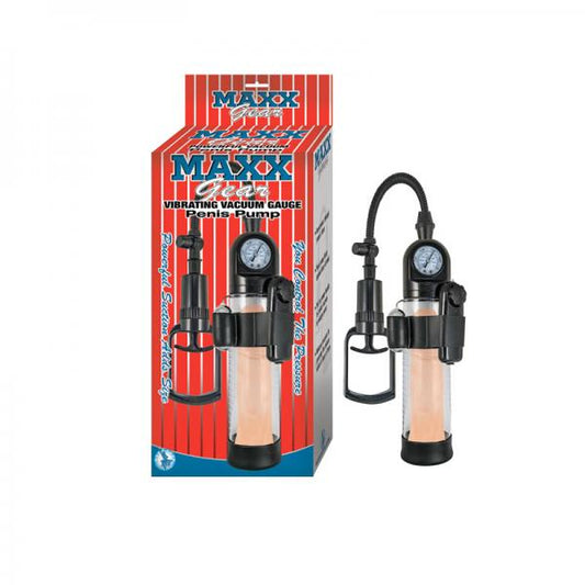 Maxx Gear Vibrating Vacuum Gauge Penis Pump Clear