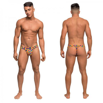 Male Power Pride Fest Bong Thong Print L/xl