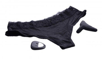 Pulsating Panty 10X Remote Control Vibrating Panty Black O/S