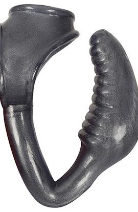 Royal Hiney Red The Earl Silver Anal Plug with Cock Ring