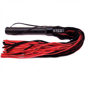 Rouge Flogger Suede W/leather Handle Black/red