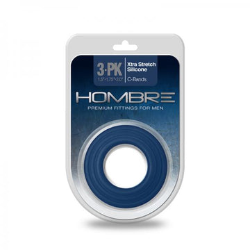 Hombre Xtra Stretch Silicone C-bands 3pk Navy