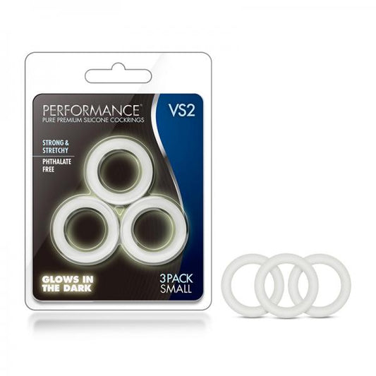 Performance - Vs2 Pure Premium Silicone Cockrings - Small - White