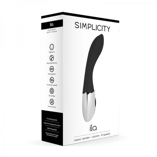 Simplicity Ila Classic Vibrator - Black