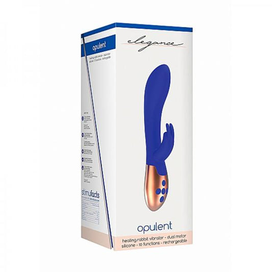 Elegance Opulent Heating Rabbit Vibrator - Blue